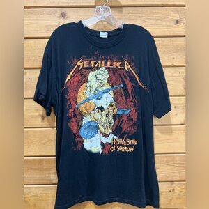 Metallica Harvester of Sorrow Band Tee XL 2014 Pushead Skull Art Keya USA